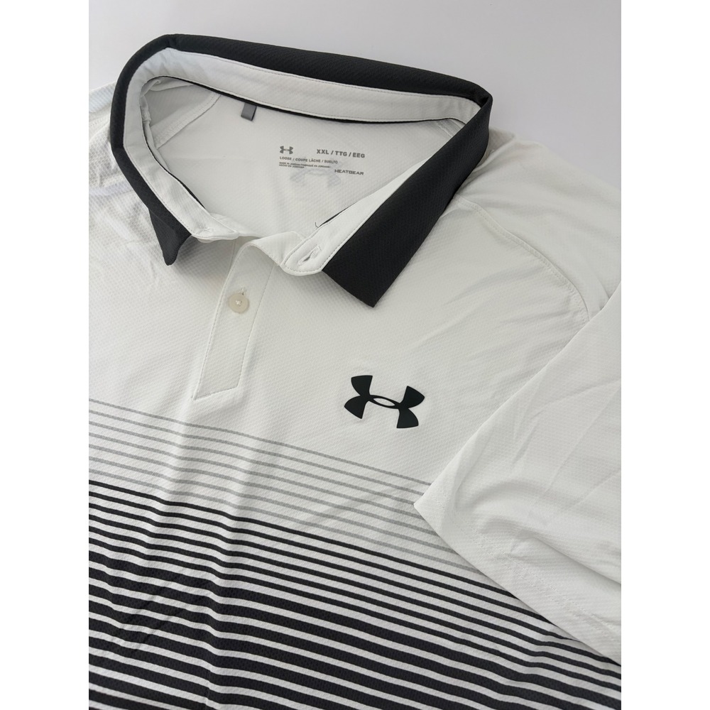 Lot of 3 Under Armour Mens HeatGear Playoff Polo Shirts XXL Golf Activewear